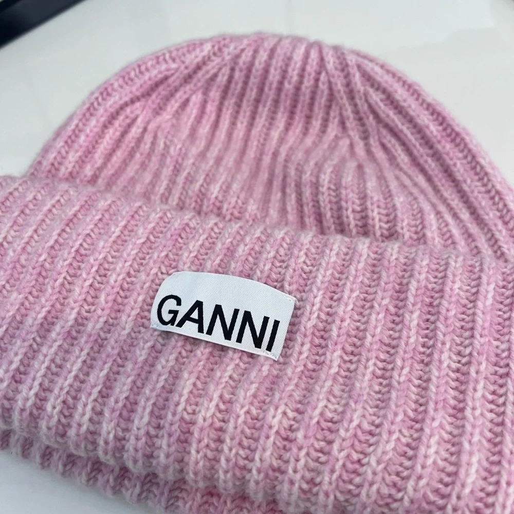 Ganni Pink Knit Beanie - Picture 5 of 6